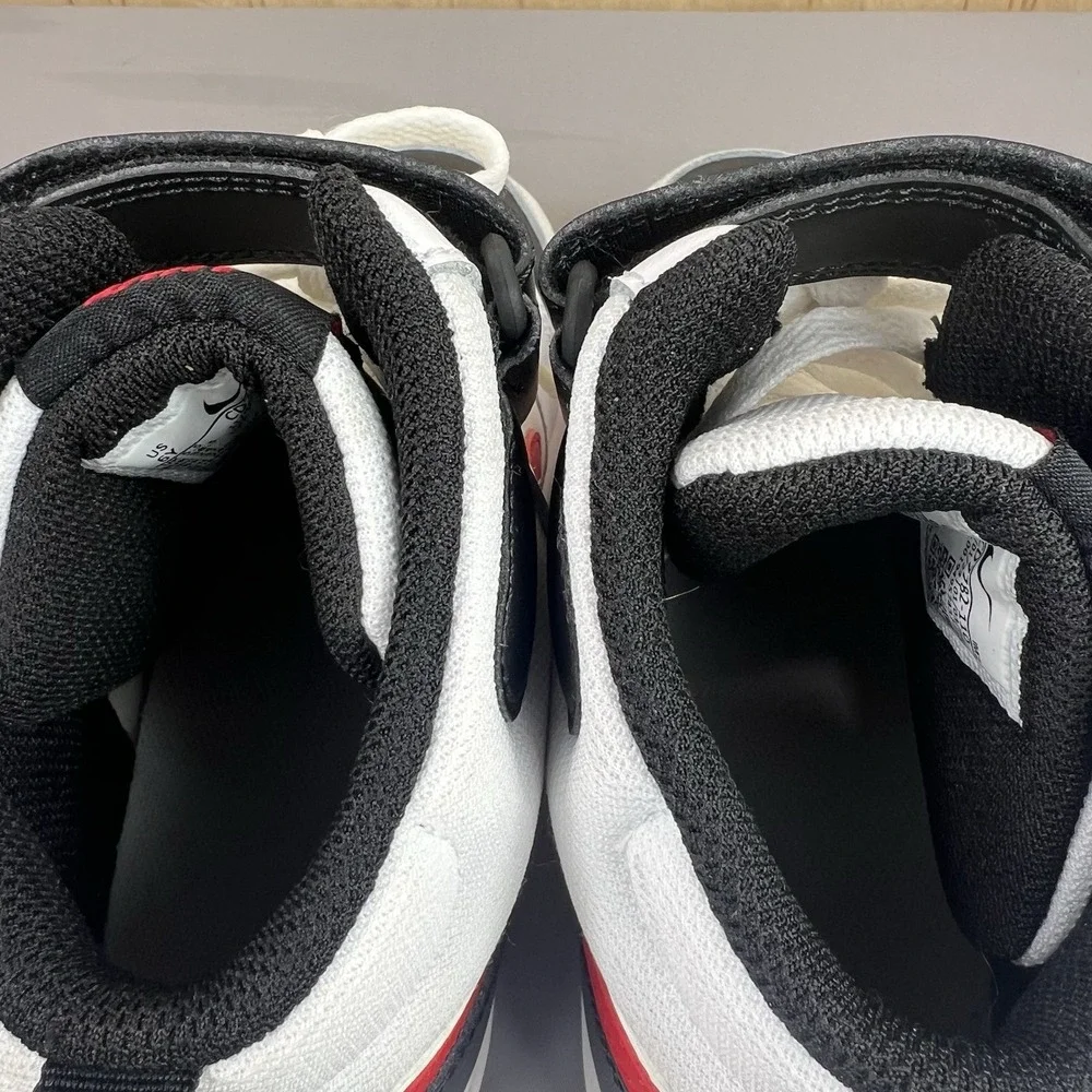 Nike Court Borough Mid 2 Youth 6Y White Red Black Mid-Top Sneakers CD7782-110